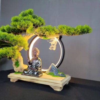 Đế gỗ tròn đa năng cho bonsai mini và tượng phật